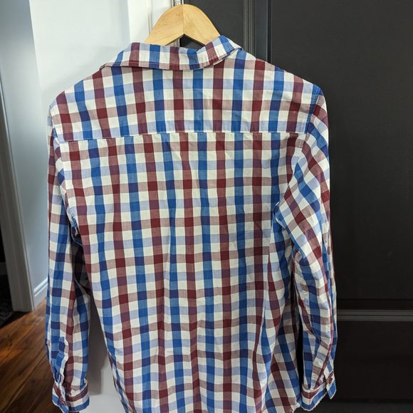 Men's Checkered Button Down Shirt - Picture 2 of 5